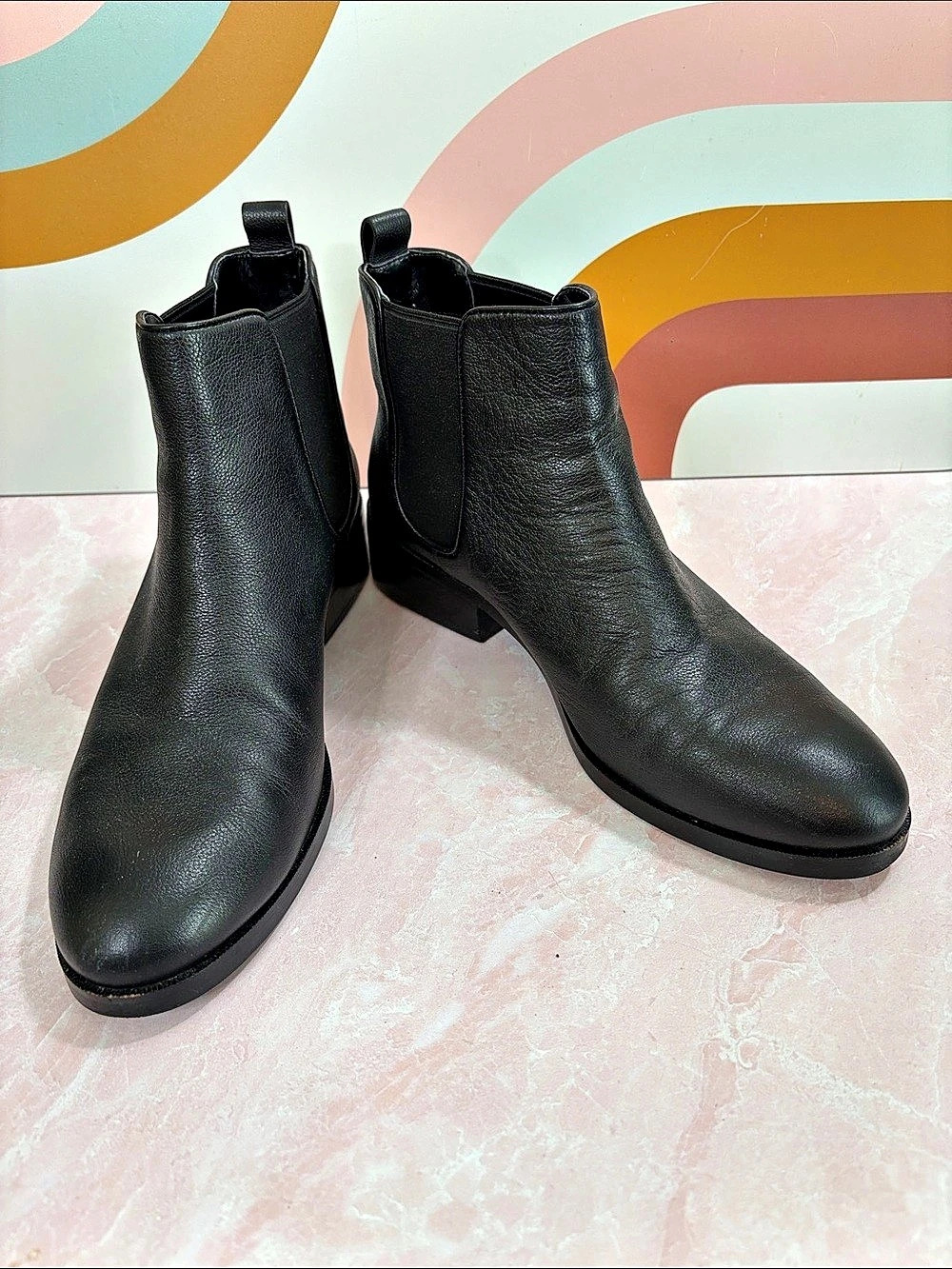 Cole Haan Black Leather Ankle Boots 9.5